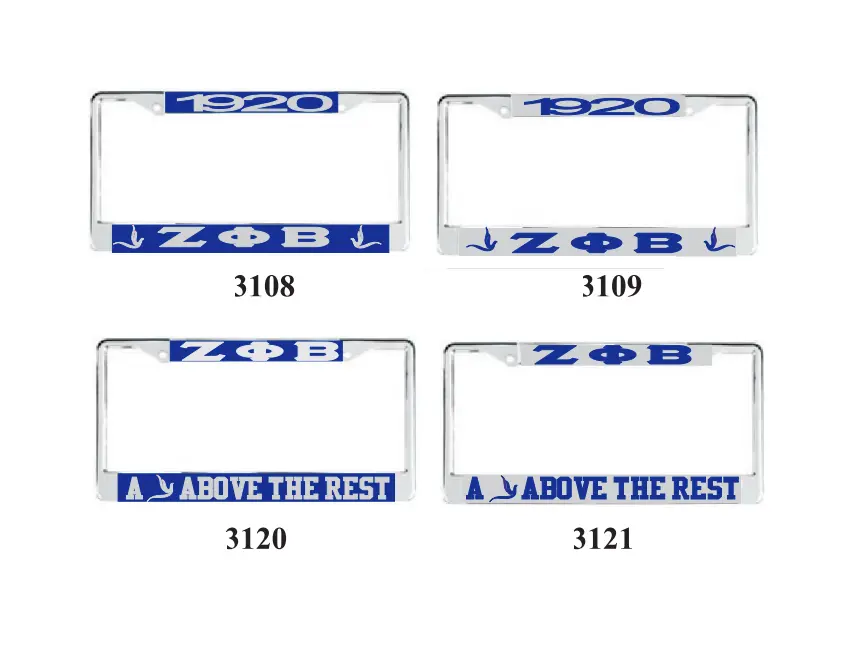 Zeta Phi Beta Dove License Frame 1