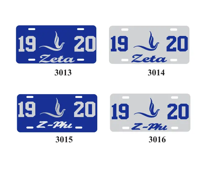 Zeta Phi Beta Dove License Plate 1