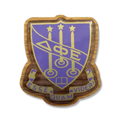 Delta Phi Epsilon Large Wood Crest 1