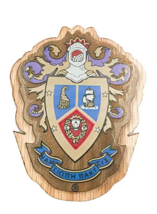 Delta Sigma Pi Large Wood Crest 1