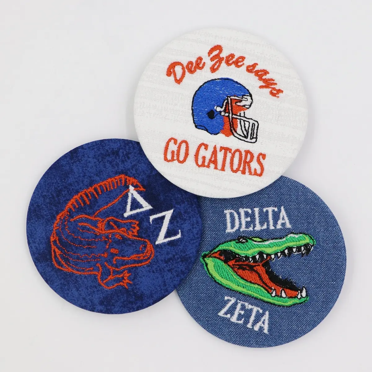 Delta Zeta Game Day Embroidered Button Set 3 1