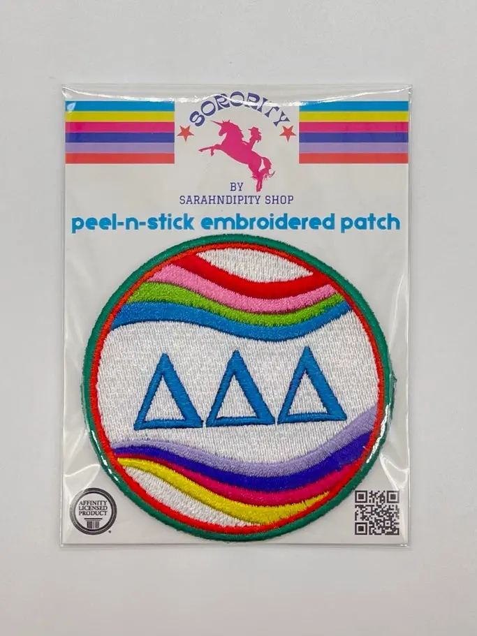 Delta Delta Delta Colorful Peel & Stick Patch 1