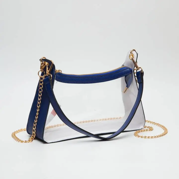 Clear Game Day Bag With Chain Strap 1