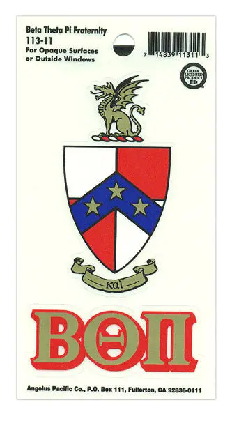 Beta Theta Pi Decal - Discontinued 1