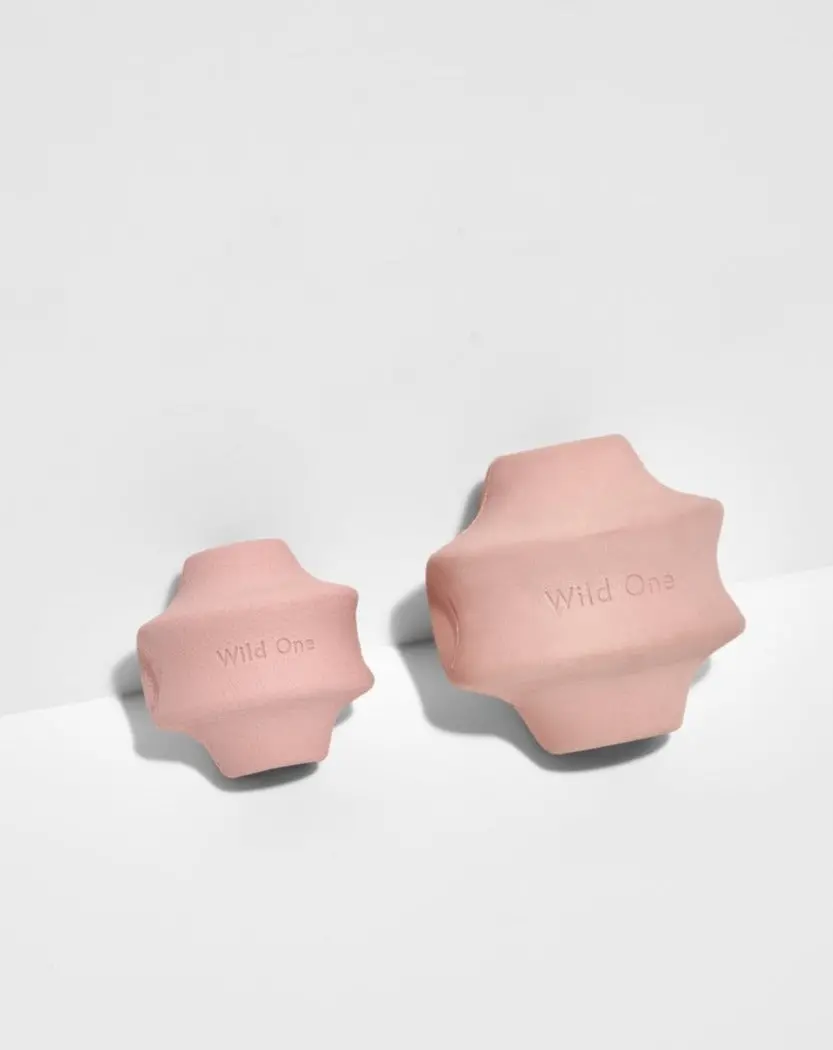 Twist Toss Dog Toy In Blush 1