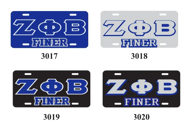 Zeta Phi Beta Finer License Plate 1
