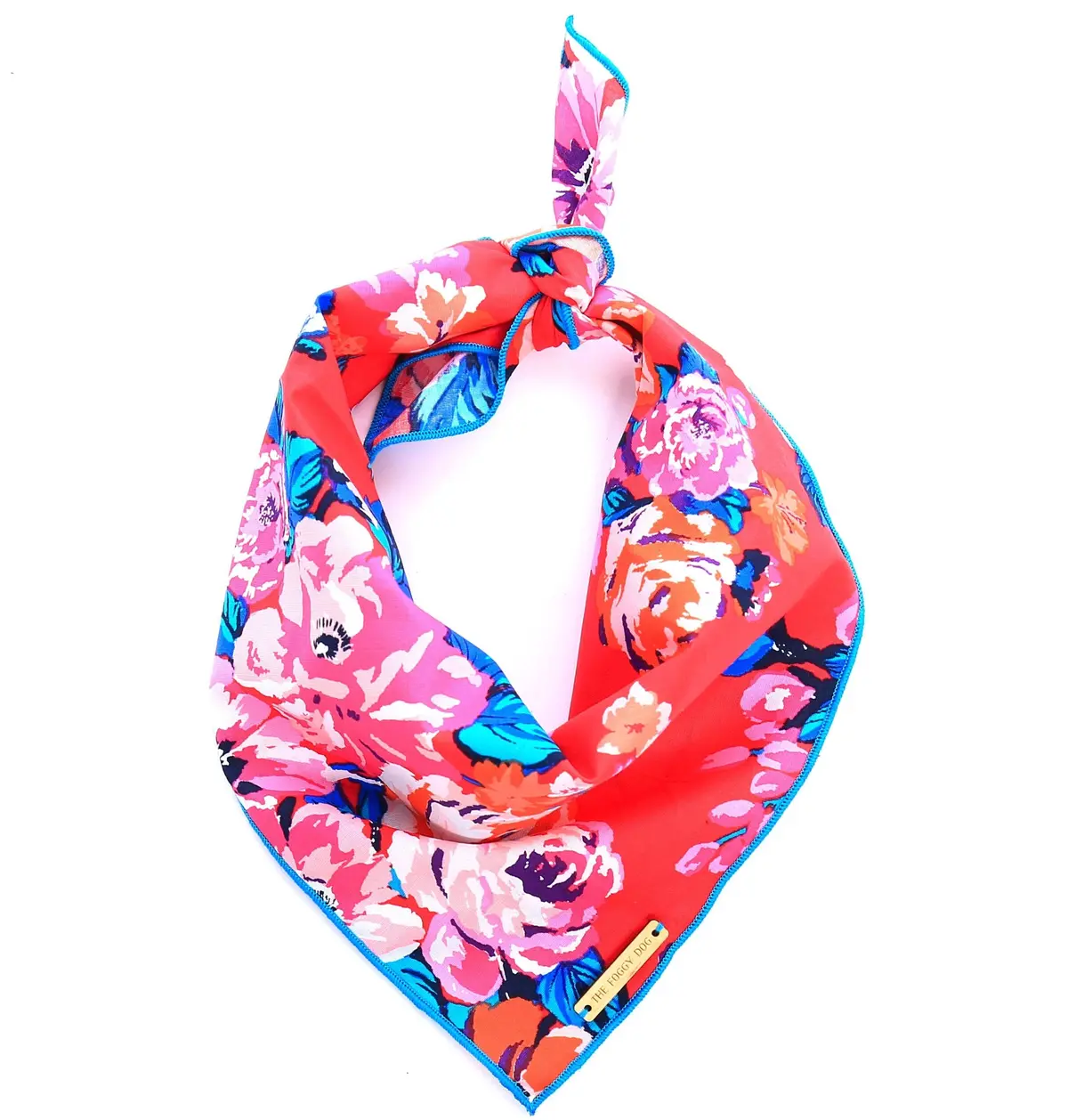 The Foggy Dog | Pink Posies Bandana 1