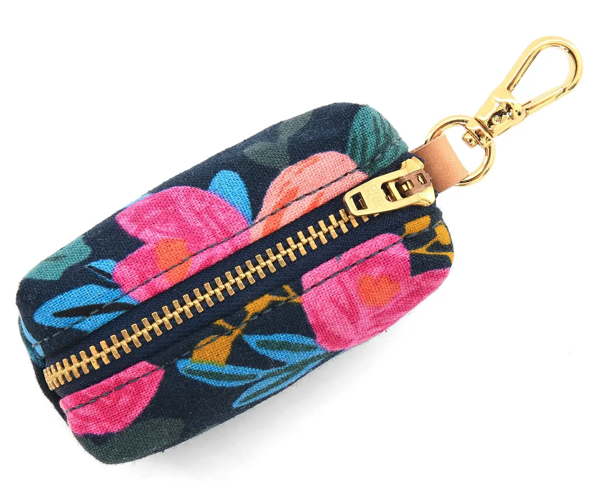 Rosa Floral Navy Leash Bag 1