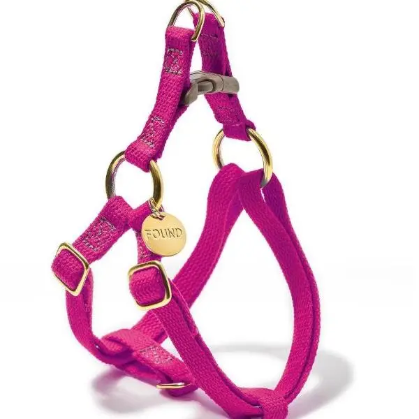 Found My Animal | Cotton Webbing Harness In Magenta 1