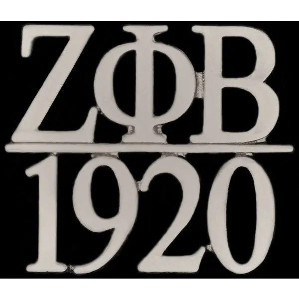 Zeta Phi Beta Greek Bar Silver Lapel Pin 1