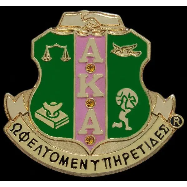 Alpha Kappa Alpha Crystal Shield Pin 1