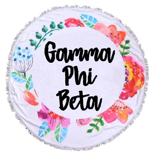 Gamma Phi Beta Fringe Towel Blanket 1