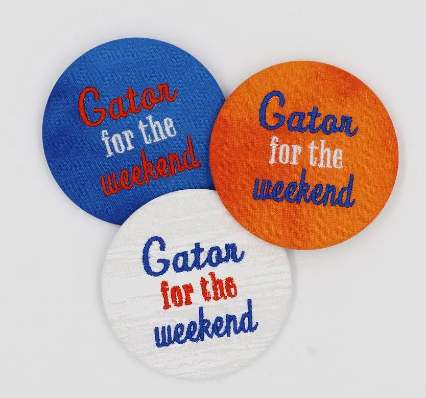 Gator For The Weekend Game Day Embroidered Button 1