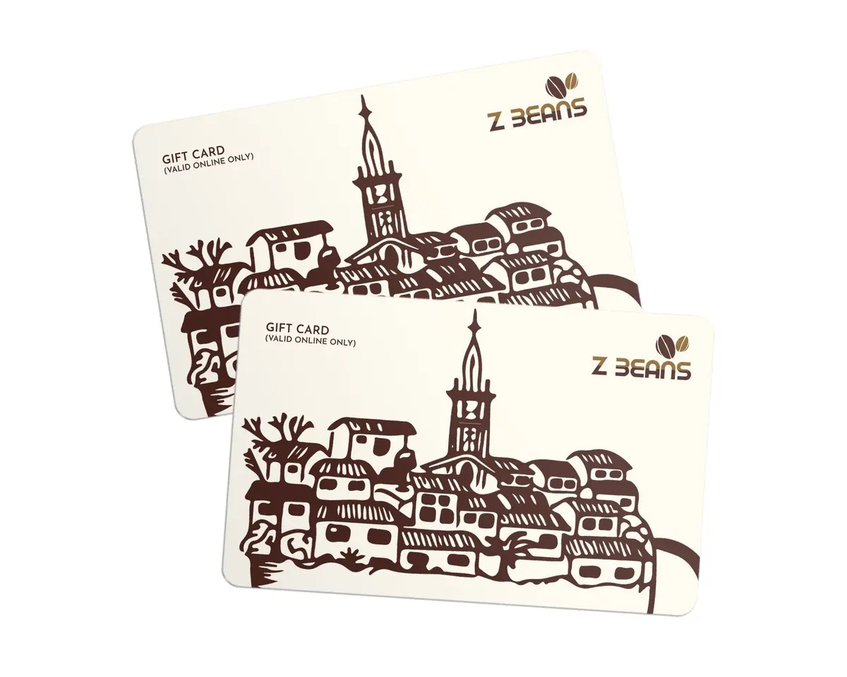 Z Beans Website Gift Card 1
