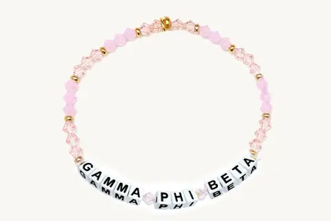 Gamma Phi Beta Beaded Sorority Name Bracelet 1