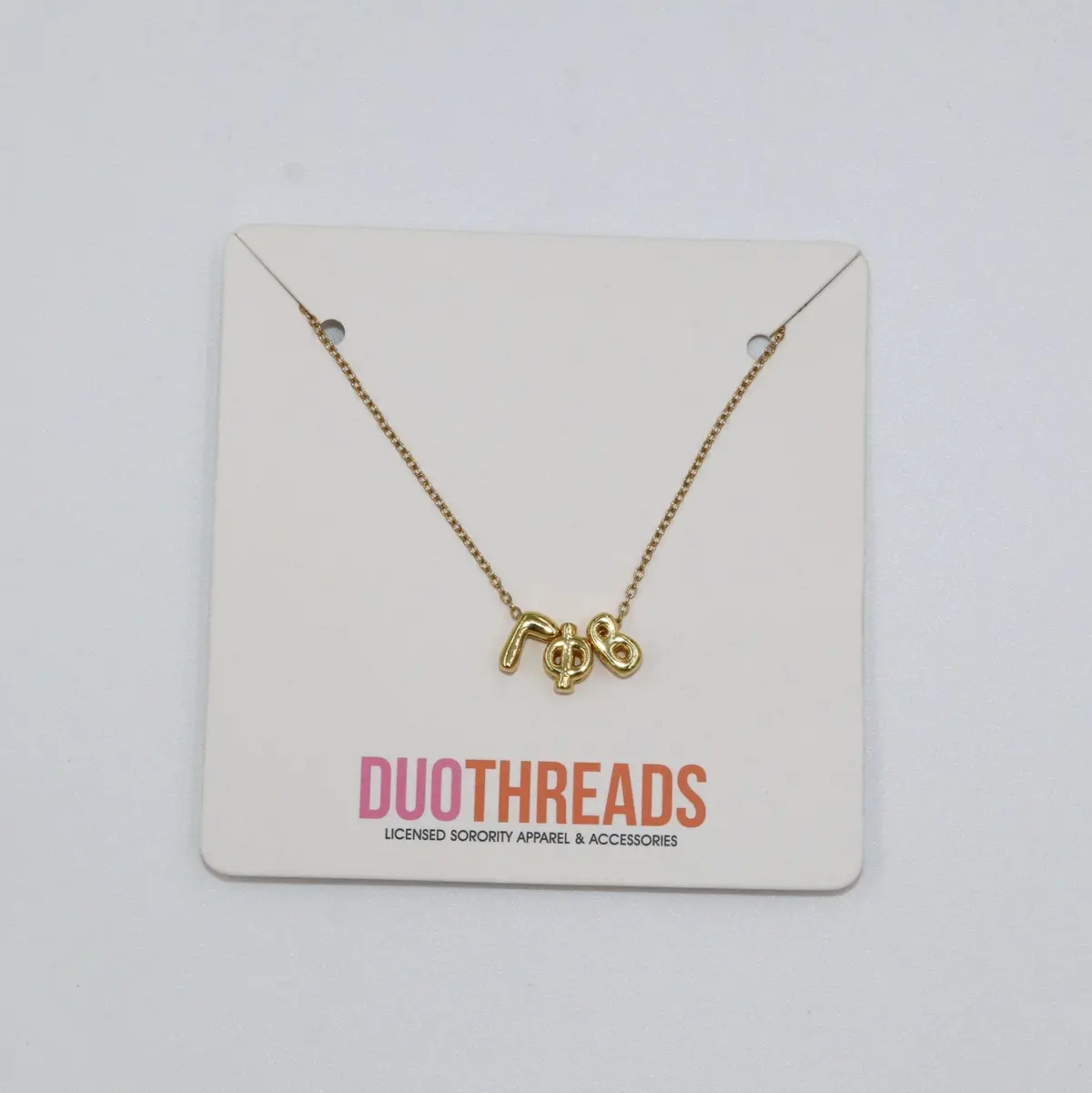 Gamma Phi Beta Bubble Letter Necklace 1