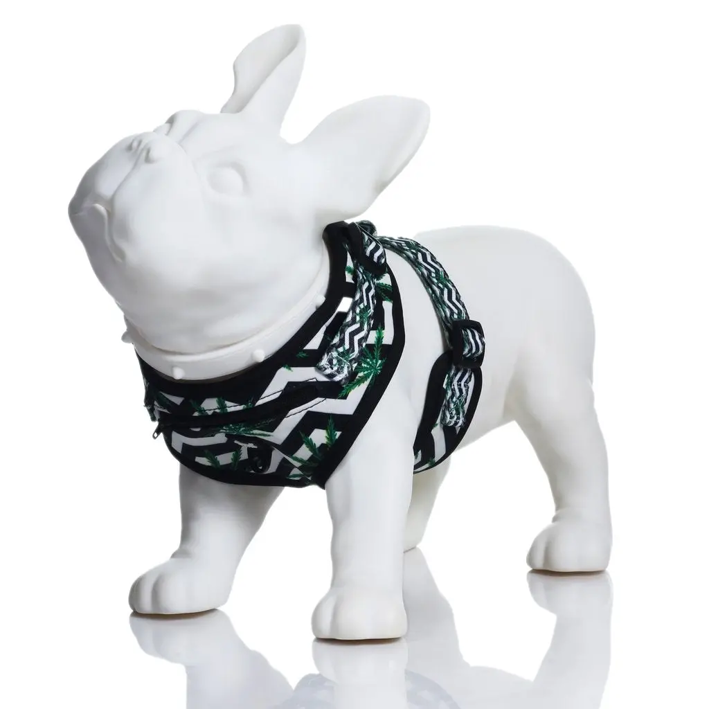 Heady Pet | Chevron & Leaf Print Harness 1