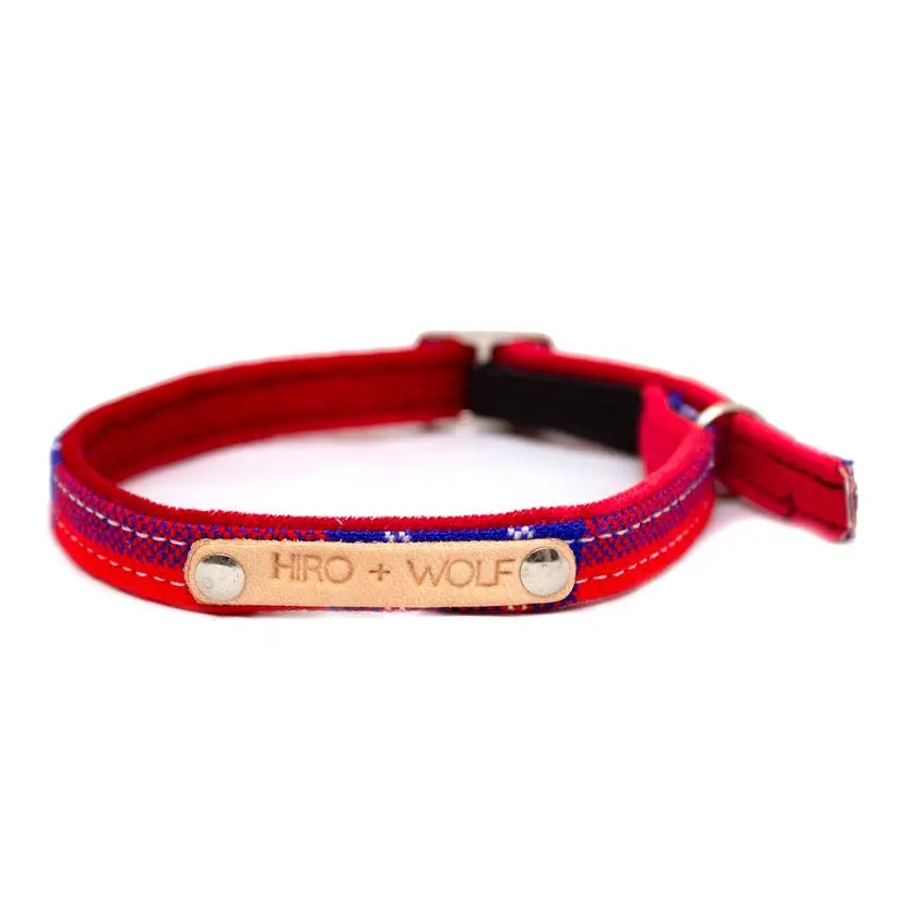 Hiro + Wolf | Shuka Red Cat Collar 1