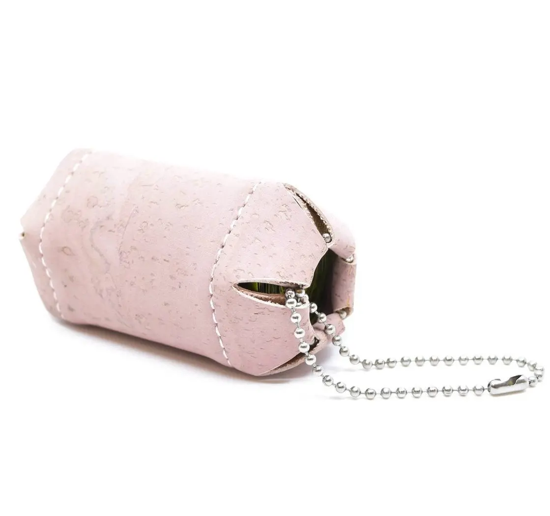 Hoadin | Cork Poop Bag Holder In Pink 1