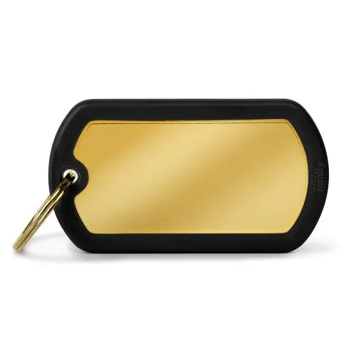 Gold-Plated Hushtag Dogtag Custom Pet Id Tag 1