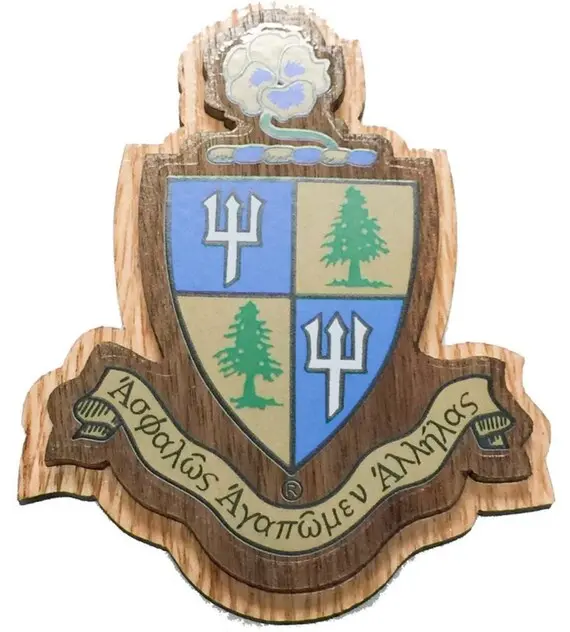 Delta Delta Delta Large Wood Crest 1