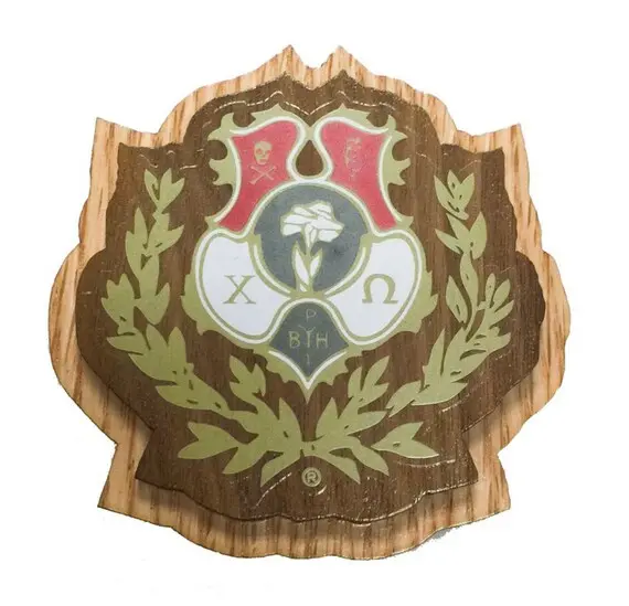 Chi Omega Large Wood Crest 1