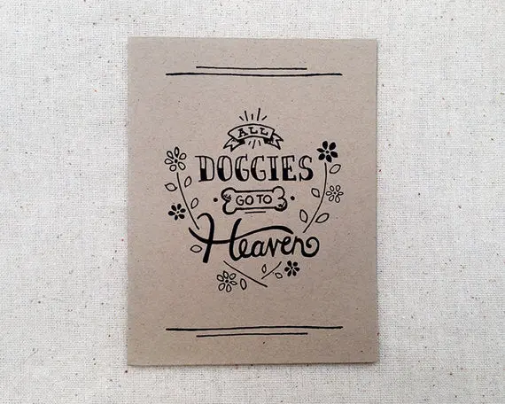 All Doggies Go To Heaven Sympathy Card 1