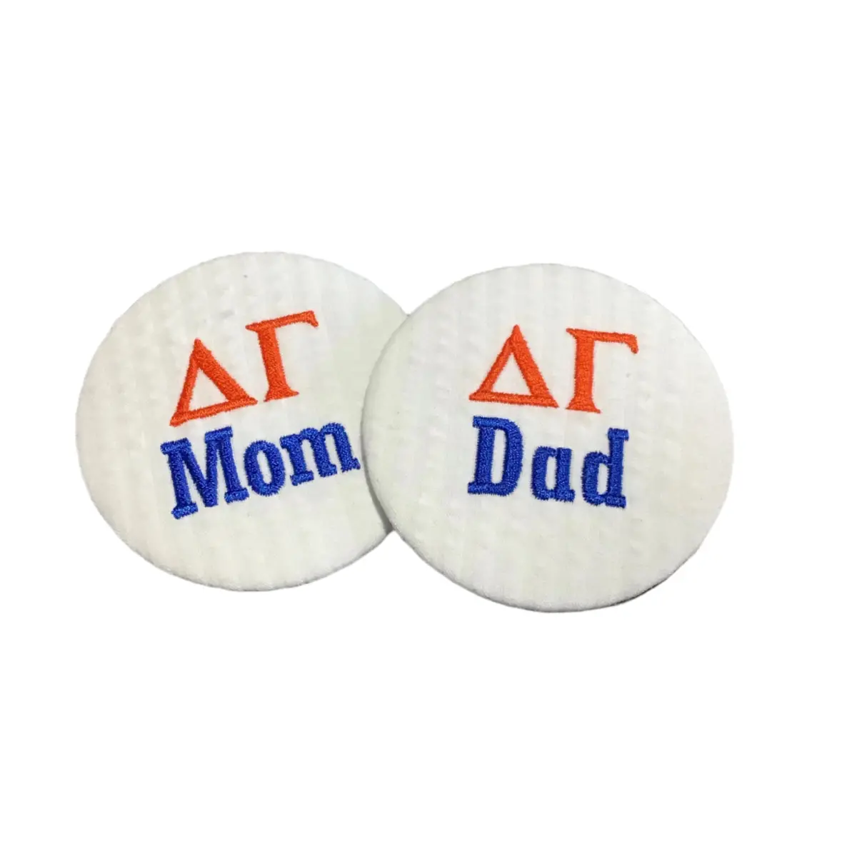 Delta Gamma Mom/Dad Embroidered Button 1