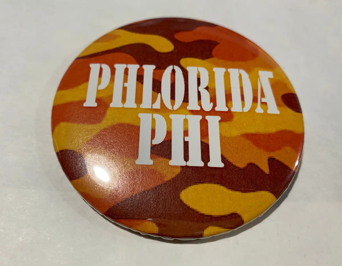 Alpha Epsilon Phi Orange Camo Printed Button 1