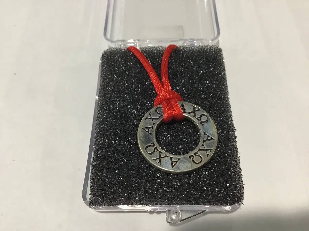 Alpha Chi Omega Round Charm Necklace 1