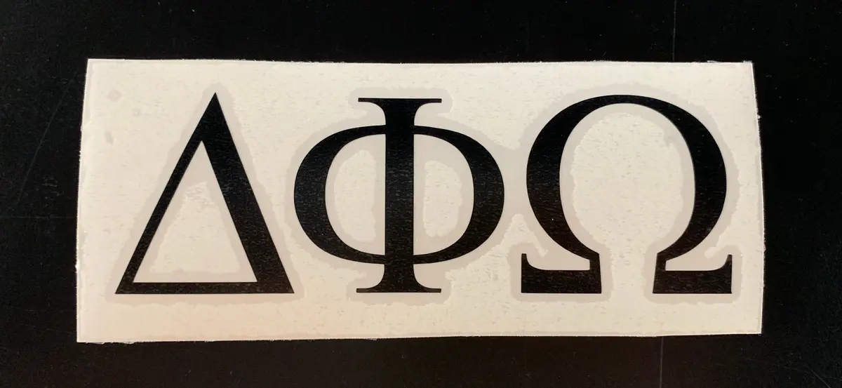 Delta Phi Omega Vinyl Decal 1