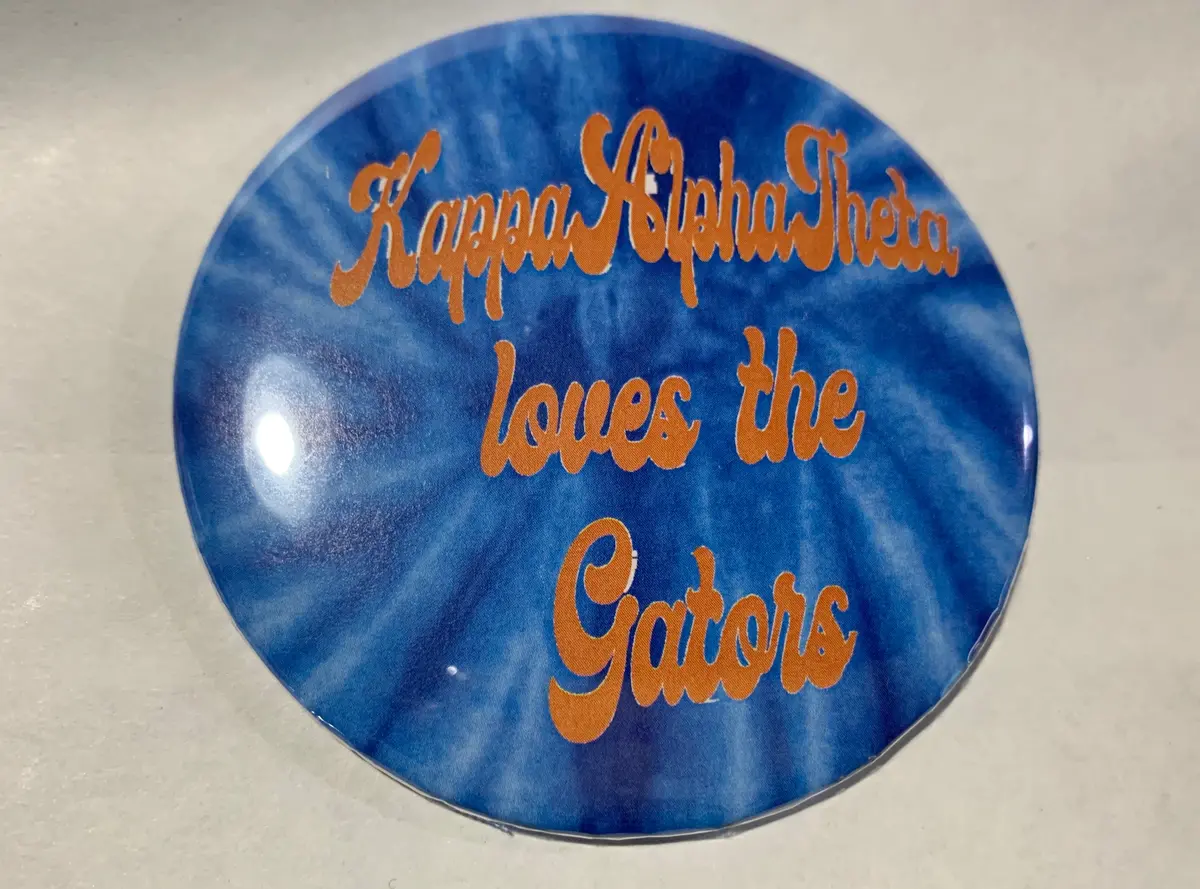 Kappa Alpha Theta Tie Dye Printed Button 1