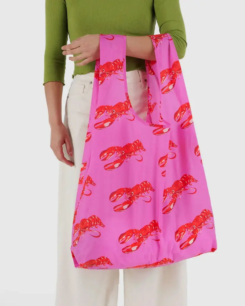 Pink Lobster Big Baggu Reusable Bag (Final Sale) 1
