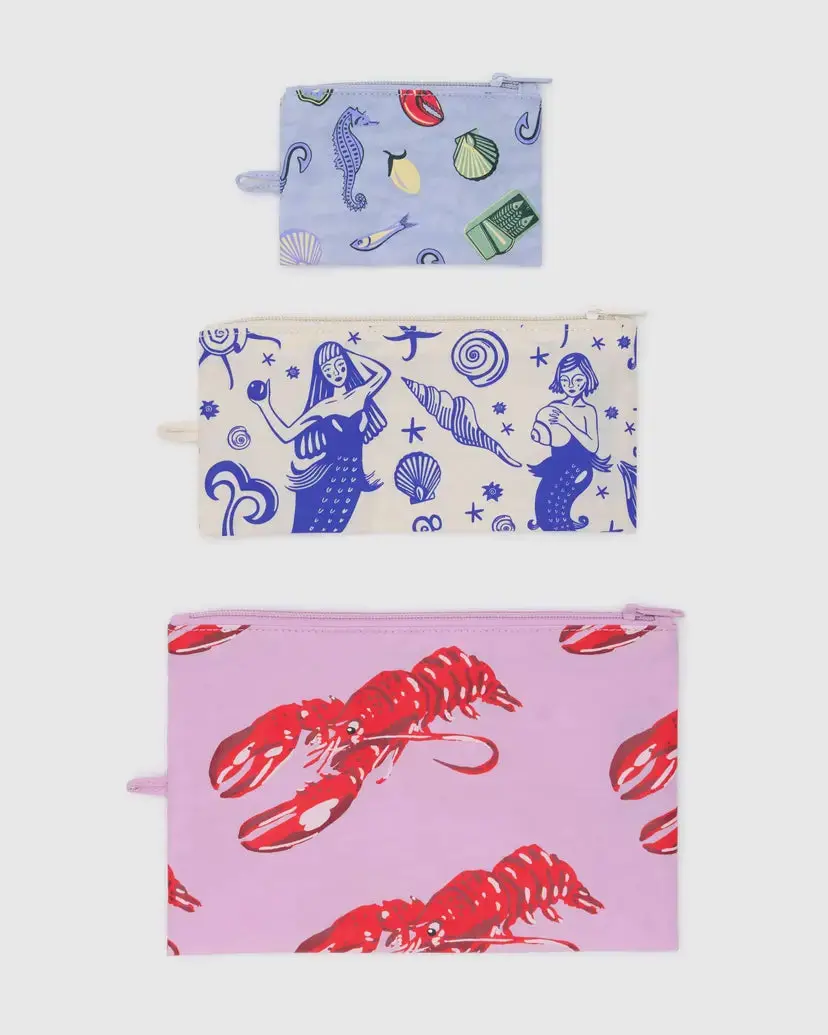 Flat Pouch Set In Sea Creatures 1