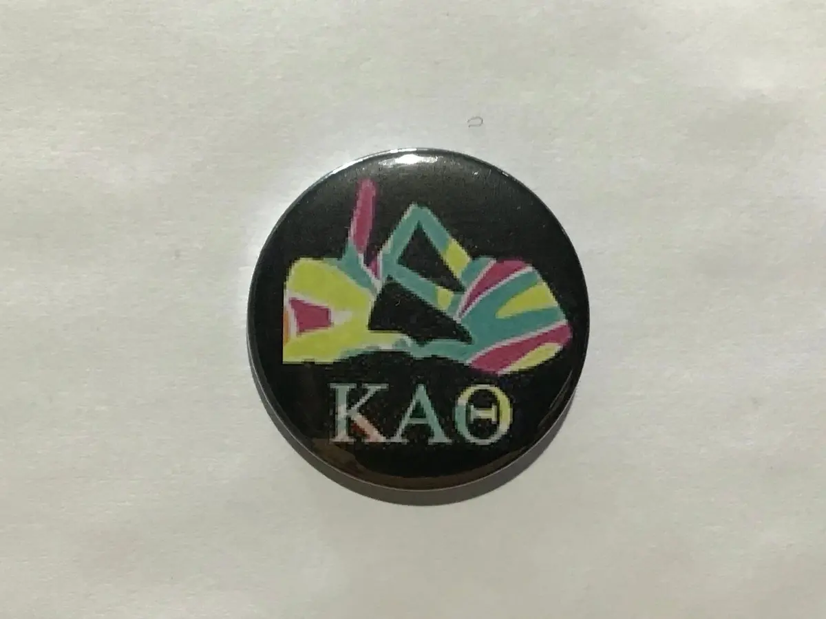 Kappa Alpha Theta Handsign 2.25" Printed Button 1