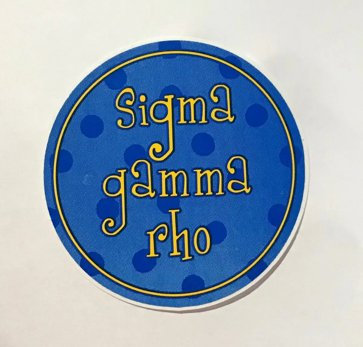 Sigma Gamma Rho Round Bumper Sticker 1