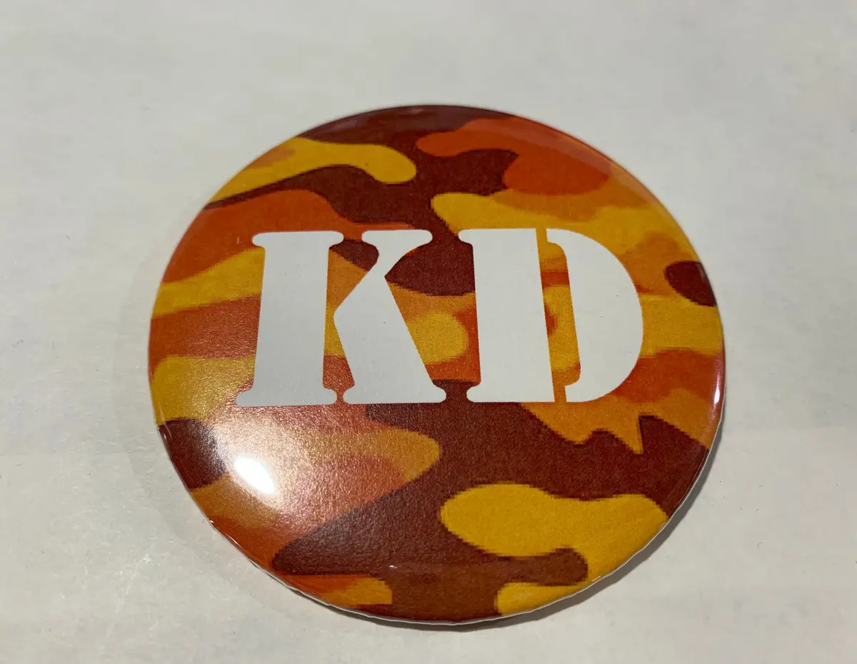 Kappa Delta Orange Camo Printed Button 1