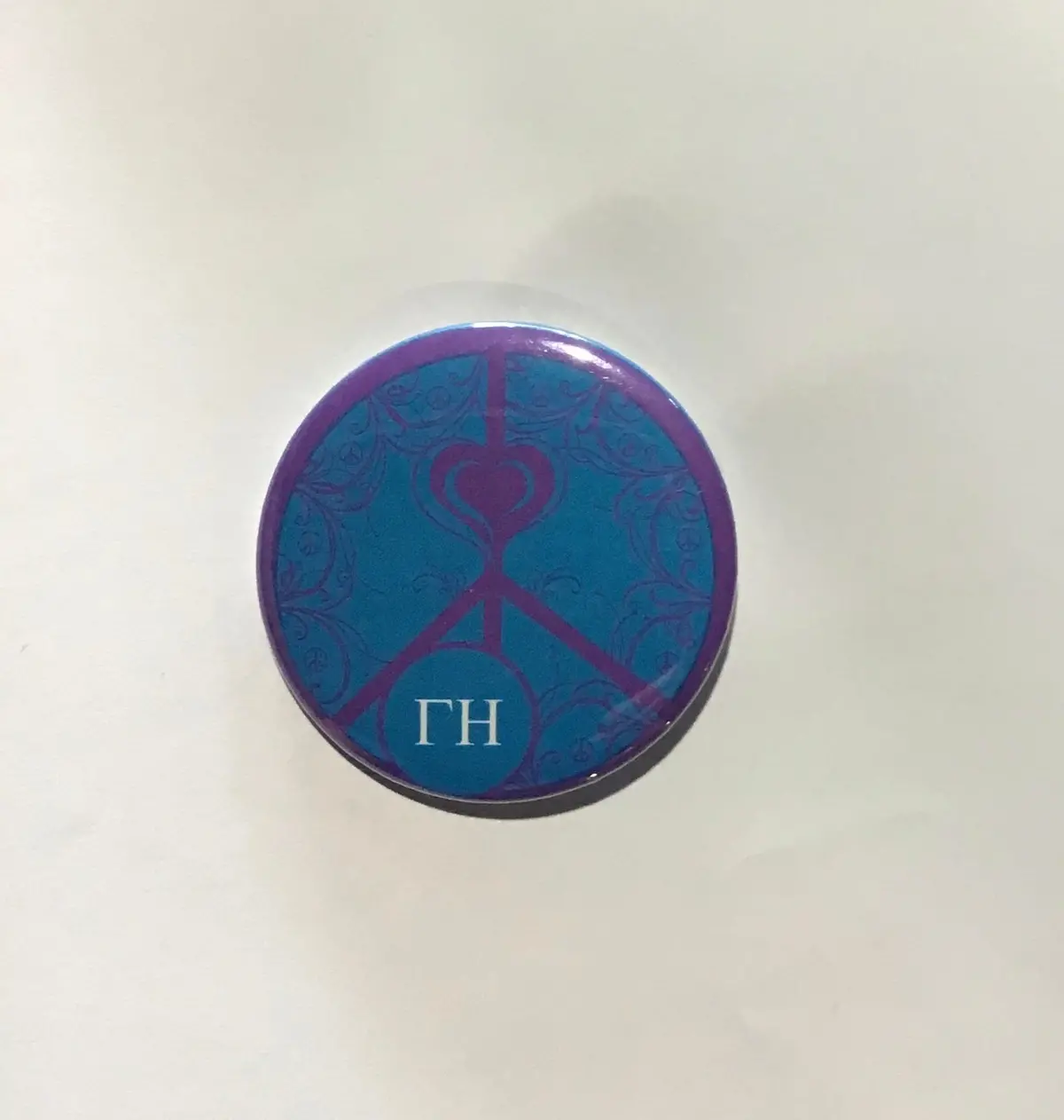Gamma Eta Purple Heart Button 1