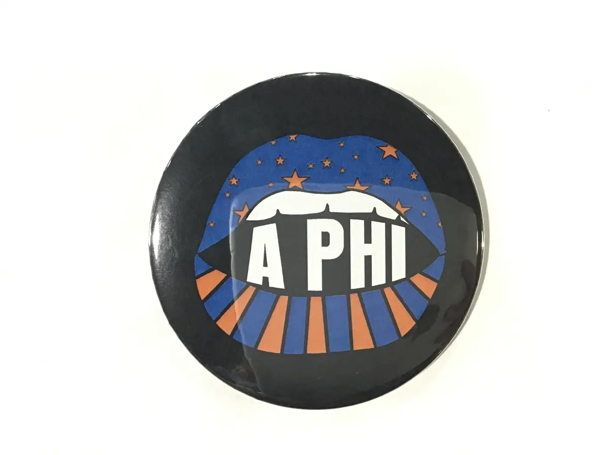 Alpha Phi Lip Printed Button 1