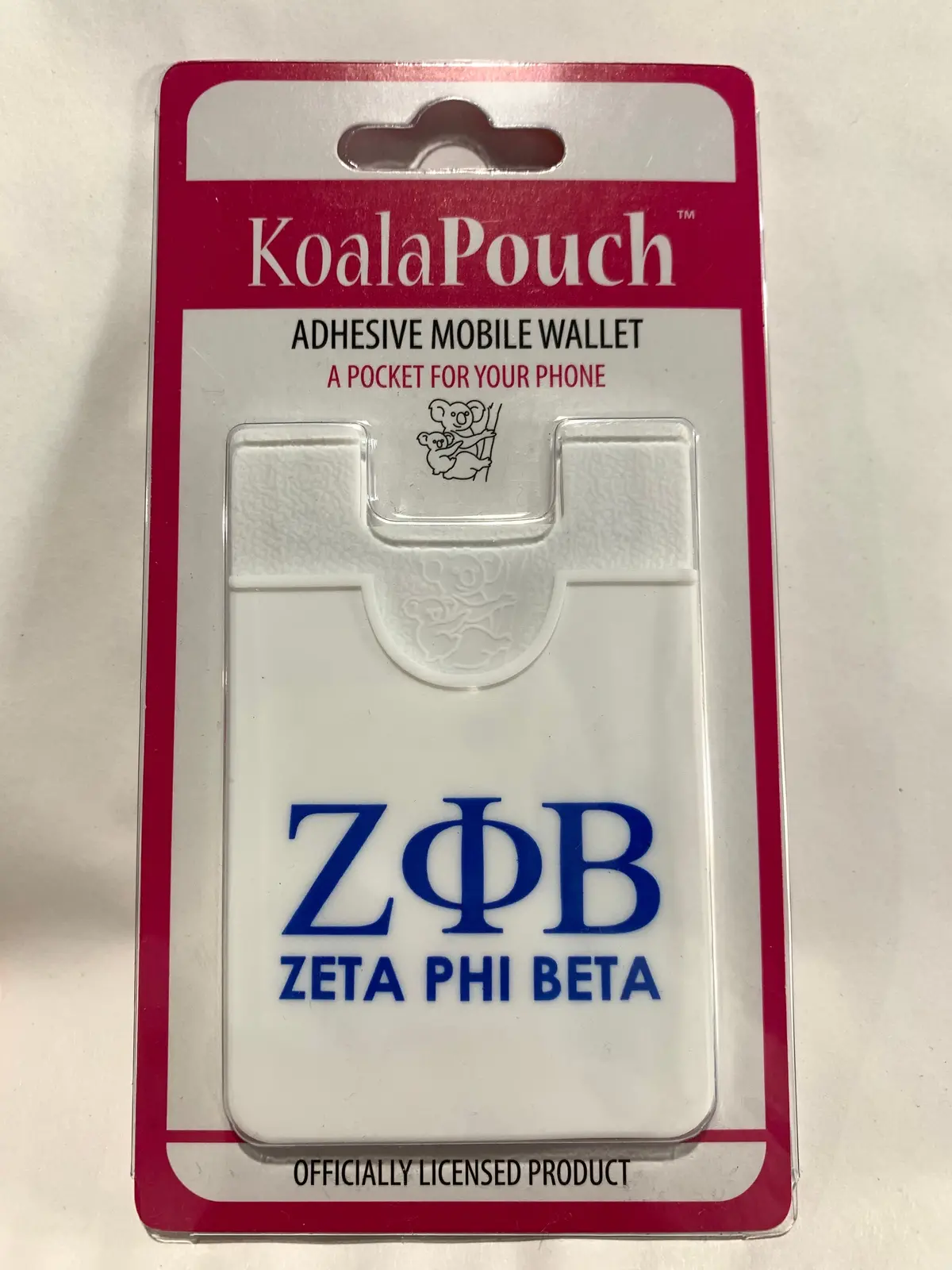 Zeta Phi Beta White Koala Pouch 1