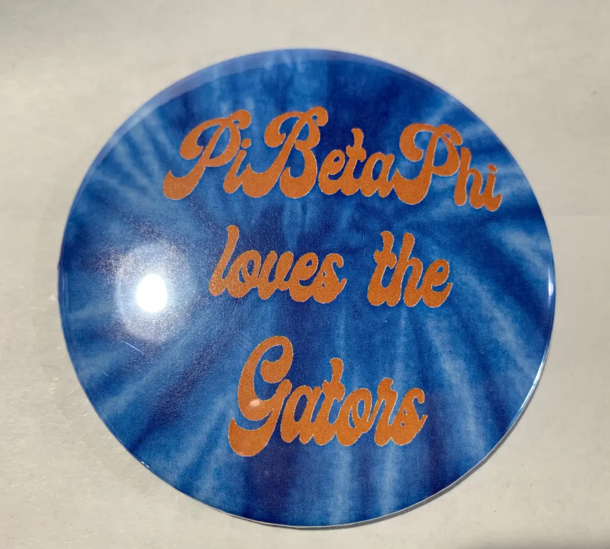Pi Beta Phi Tie Dye Printed Button 1
