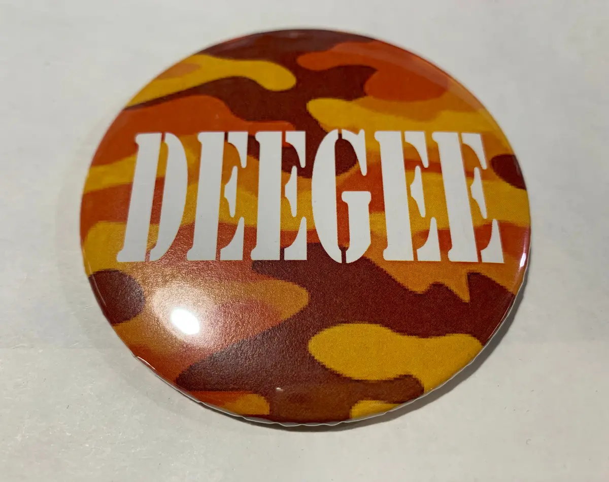 Delta Gamma Orange Camo Printed Button 1