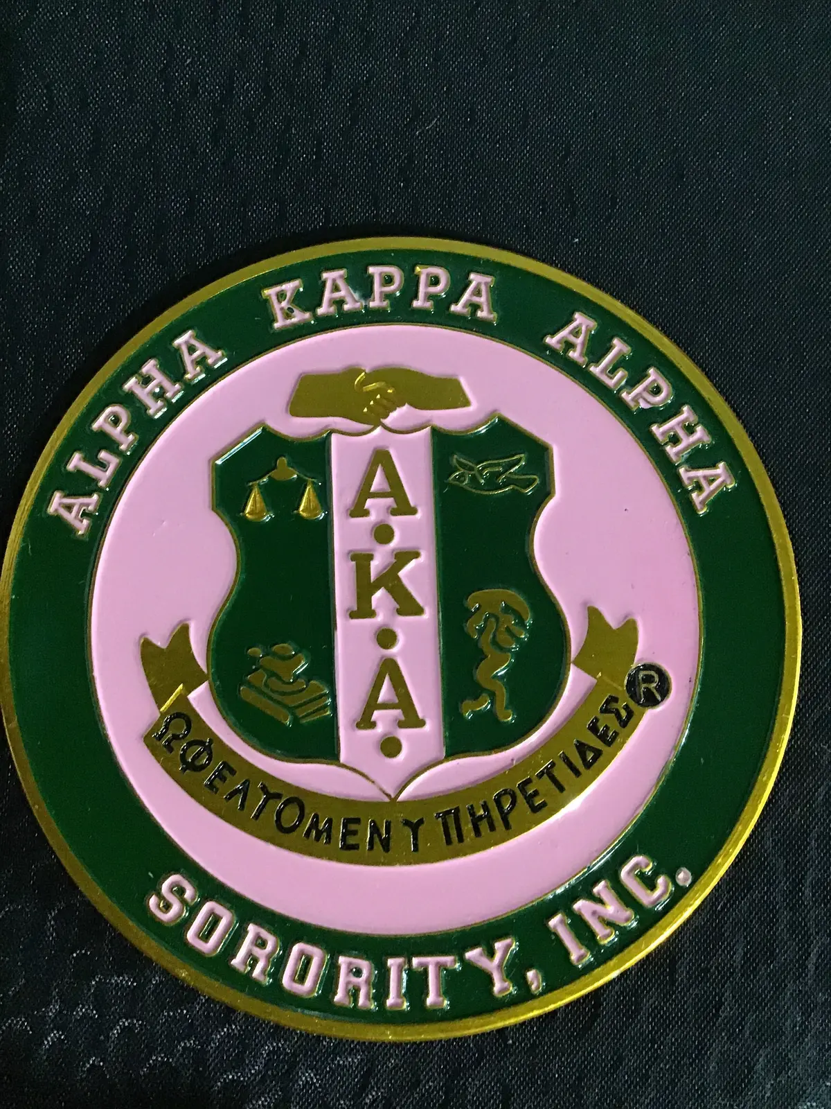 Alpha Kappa Alpha Round Car Emblem 1