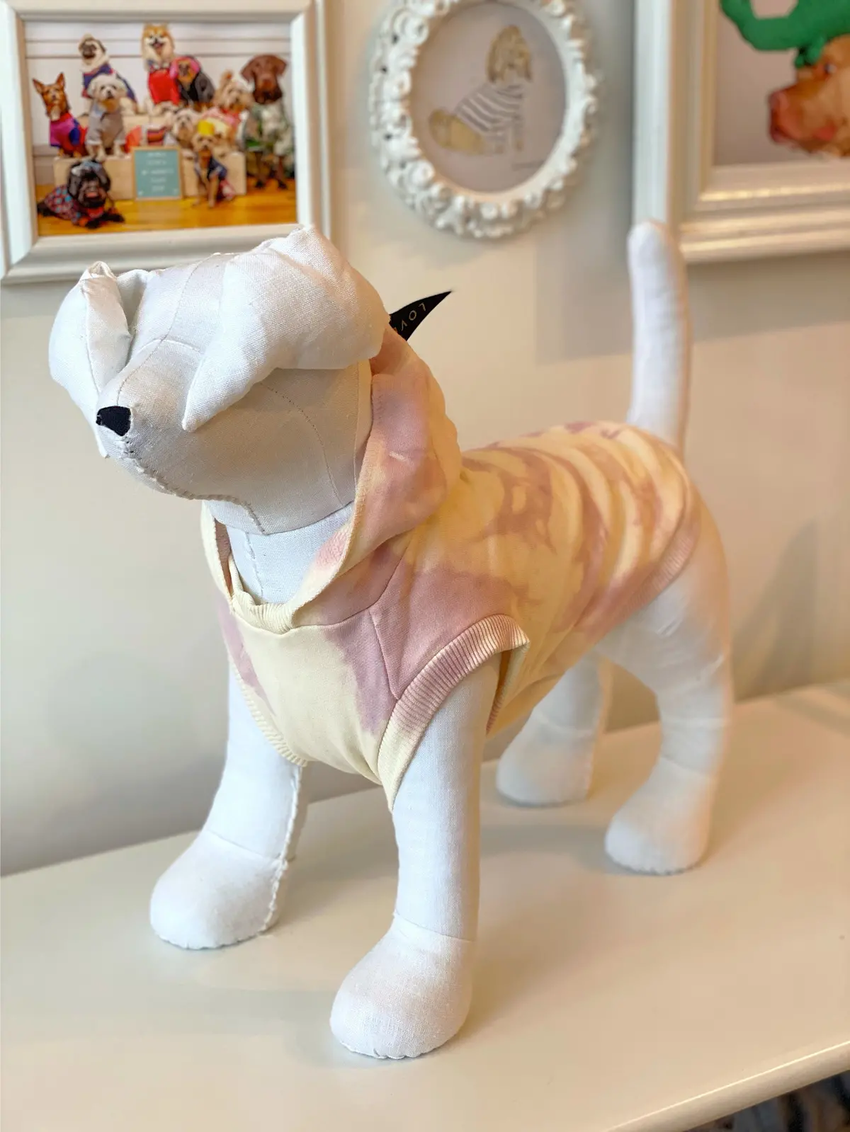 Studio Splatter Dog Sweatshirt In Blush (Clearance) 1