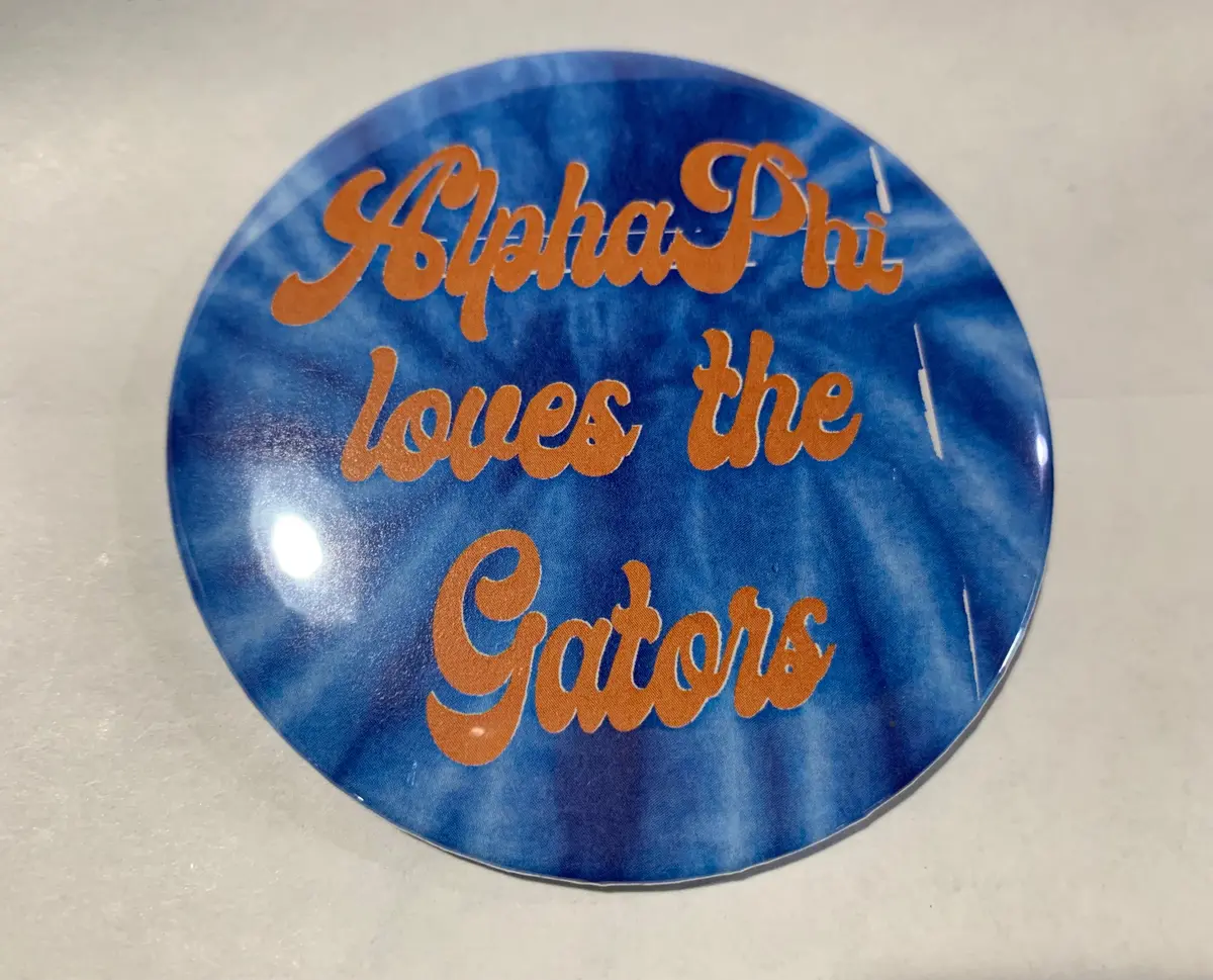 Alpha Phi Tie Dye Printed Button 1