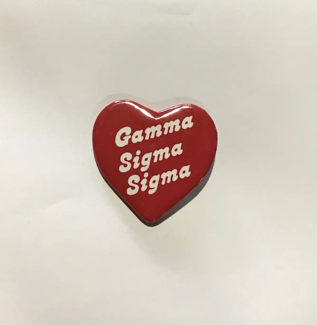 Gamma Sigma Sigma Heart Shaped Button - Discontinued 1