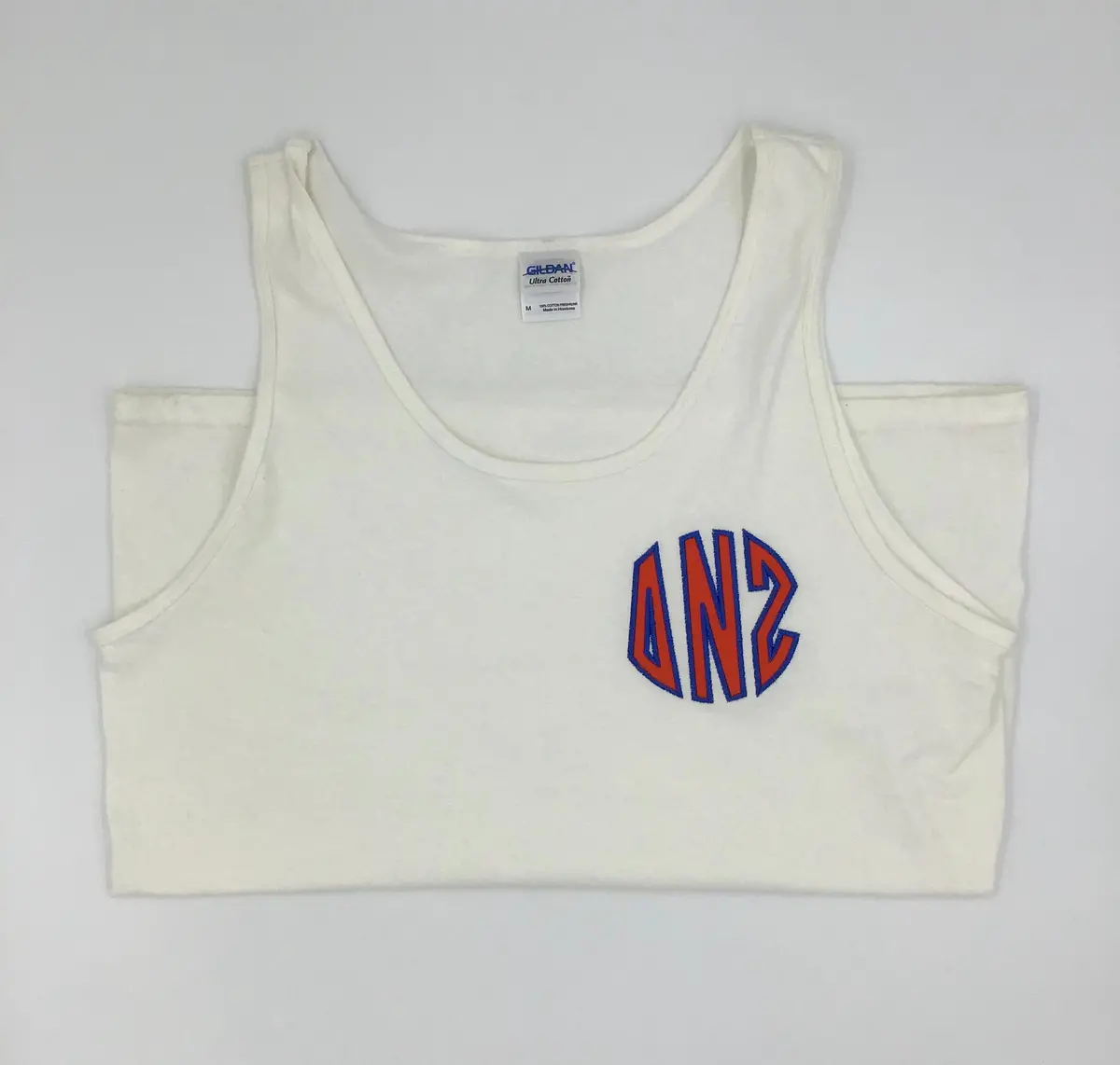 Delta Zeta Nu Medium White Frat Tank - Discontinued 1