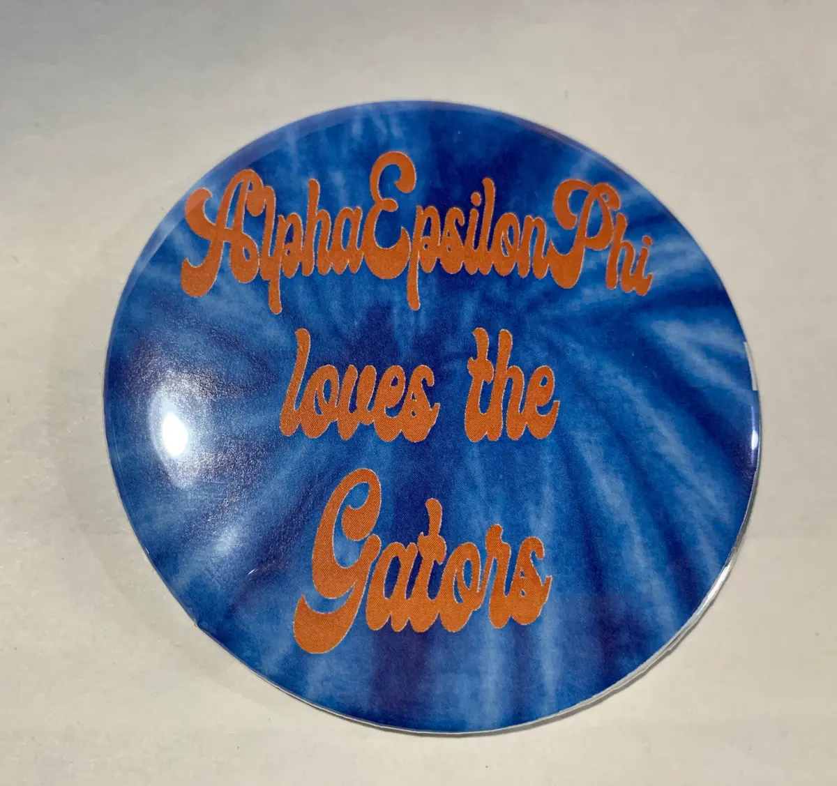Alpha Epsilon Phi Tie Dye Printed Button 1