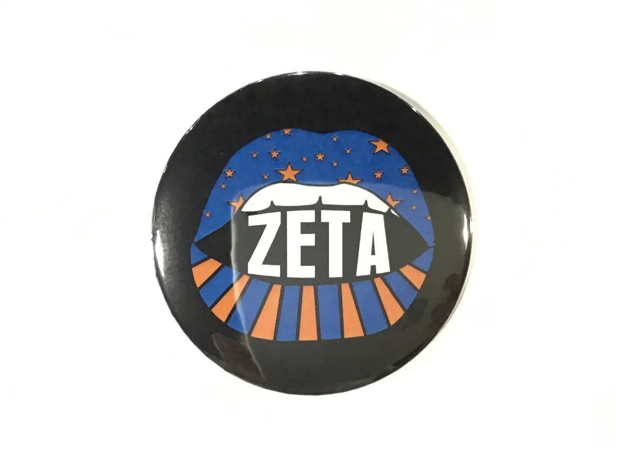 Zeta Tau Alpha Lip Printed Button 1