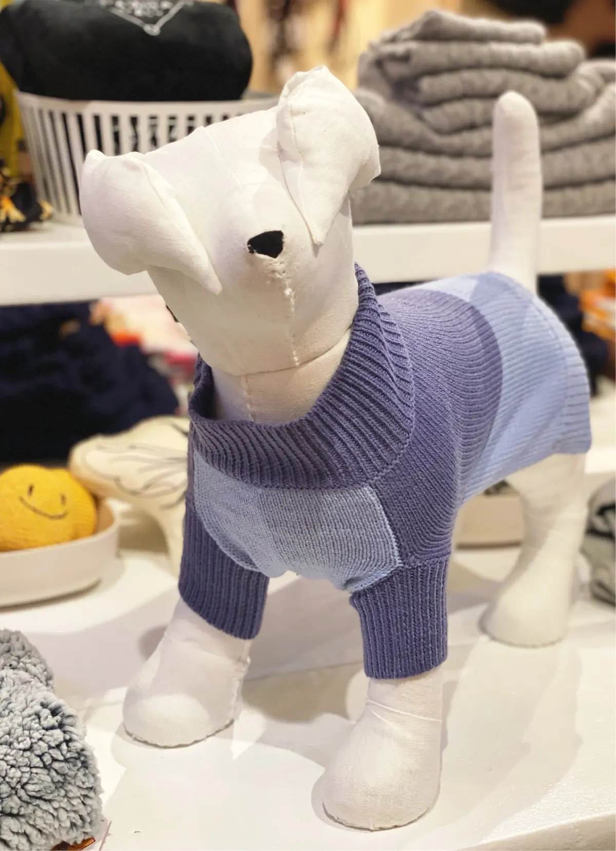 Colorblock Knit Dog Sweater In 2-Tone Blue((Final Sale)) 2
